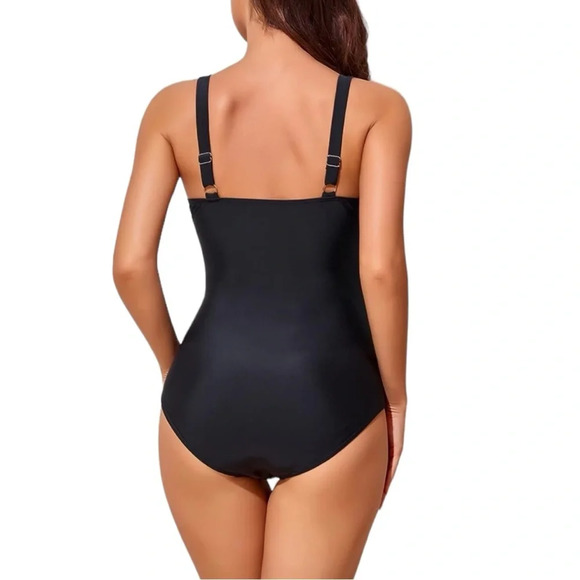 NWT Women’s Tummy Control Summer Swimsuit Adjustable Straps Retro Ruched Vintage - Picture 2 of 7